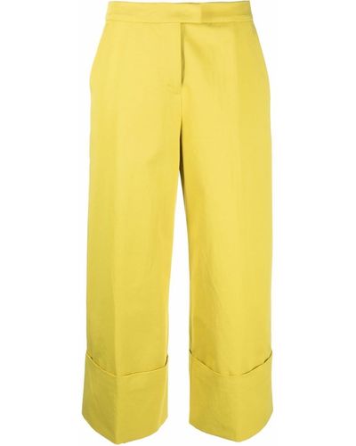 PT Torino Pantalones de vestir capri - Amarillo