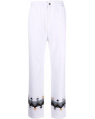 Missoni Chevron-knit Cotton Track Trousers - White