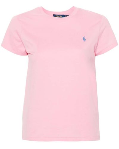 Polo Ralph Lauren T-shirt en coton à motif Polo Pony - Rose