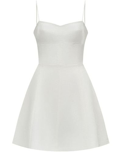 12 STOREEZ Slip Linen-cotton Mini Dress - White