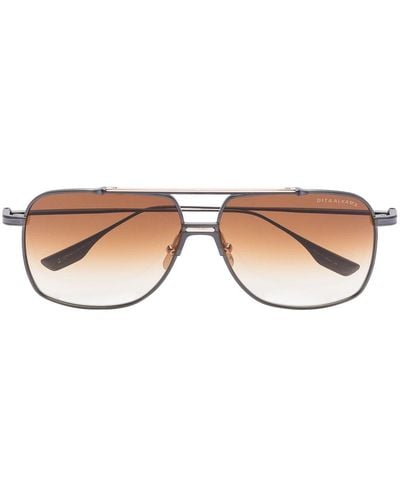 Dita Eyewear Alkamx Pilot-frame Sunglasses - Grey