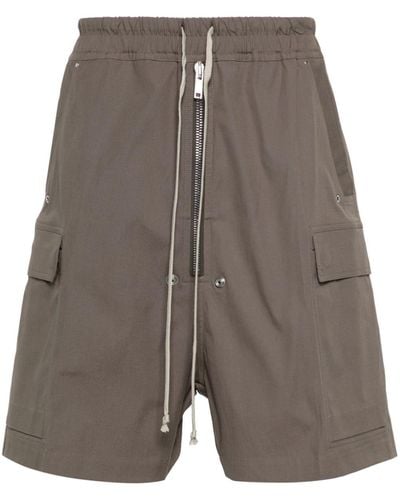 Rick Owens Drawstring Cargo Shorts - Gray