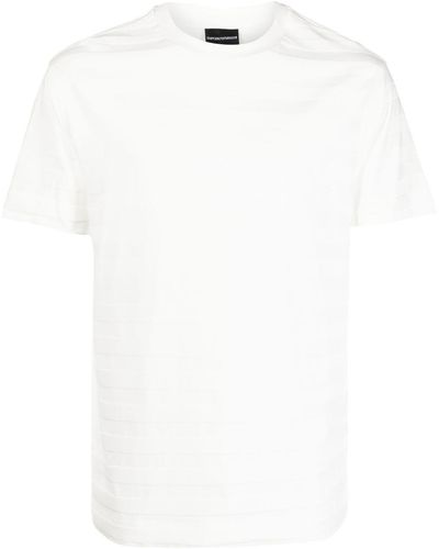 Emporio Armani ストライプ Tシャツ - ホワイト