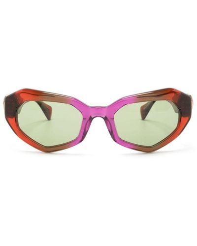 Vivienne Westwood Gradient Angular-frame Sunglasses - Red
