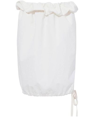 Proenza Schouler Hayley Crinkled Poplin Skirt - White
