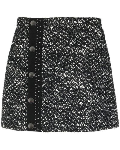Moncler Tweed Mini-rok - Zwart