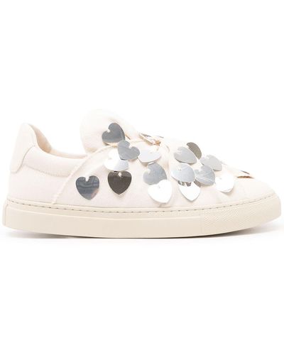 Ports 1961 Heart-embellished Low-top Sneakers - Multicolor