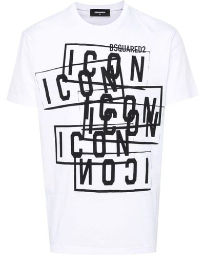 DSquared² Icon Stamps Tシャツ - ホワイト