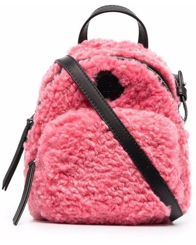 Moncler Small Kilia Sherpa Crossbody Bag - Pink