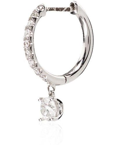 Anita Ko 18kt White Gold Diamond Hoop Earring - Blue
