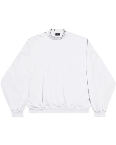 Balenciaga Sweater Met Ronde Hals - Wit