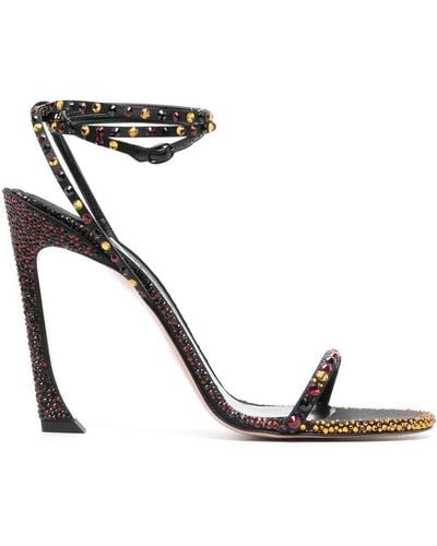 Piferi Crystal-embellished Ankle-strap Sandals - Black