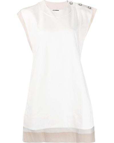Jil Sander ロングライン Tシャツ - ホワイト
