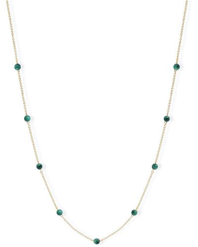 The Alkemistry 18kt Recycled Yellow Gold Matcha Malachite Necklace - Natural