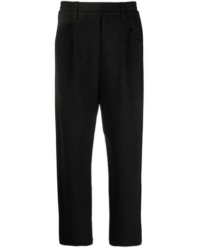 Brunello Cucinelli Elasticated-waist slouchy trousers - Nero