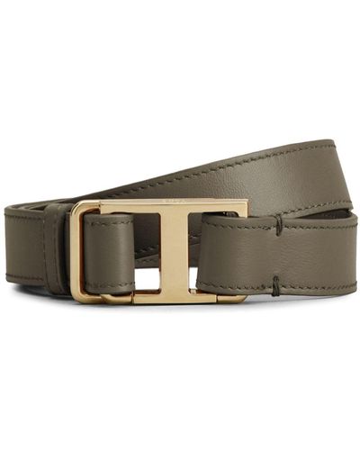 Tod's Timeless T Leather Belt - Brown