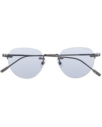 Montblanc Rimless Round-lenses Sunglasses - Blue