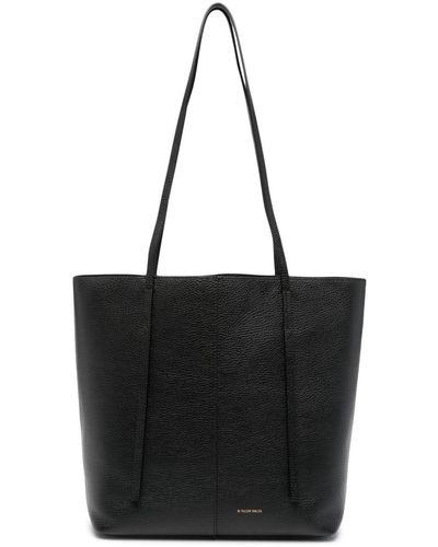 By Malene Birger Abilso Leather Tote Bag - Black