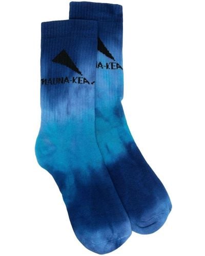 Mauna Kea Tie-dye Ankle Socks - Blue