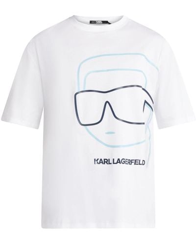 Karl Lagerfeld K/ikonik Organic-cotton T-shirt - White