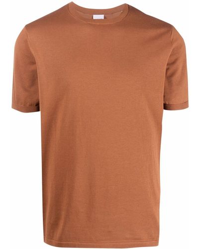 Aspesi Fijngebreid T-shirt - Bruin