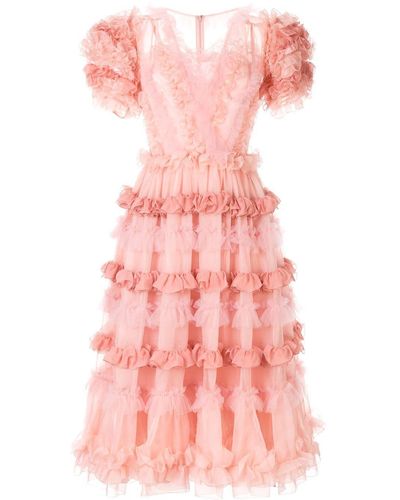 Dolce & Gabbana Ruffled Midi Dress - Pink