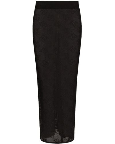 Dolce & Gabbana Dgジャカード スカート - ブラック