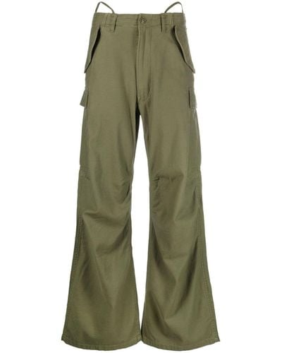 R13 Pantalon ample à poches cargo - Vert