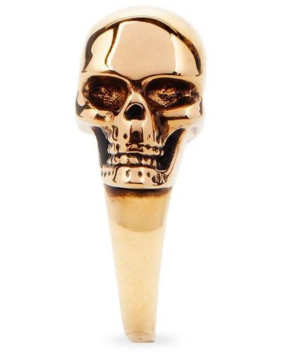 Alexander McQueen Anillo The Side Skull - Metálico