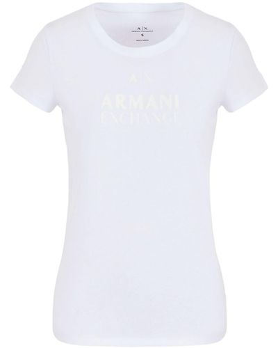 Armani Exchange T-shirt Met Logoprint - Wit