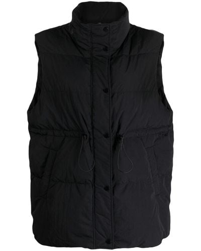 B+ AB High-neck Quilted Padded Gilet - Black