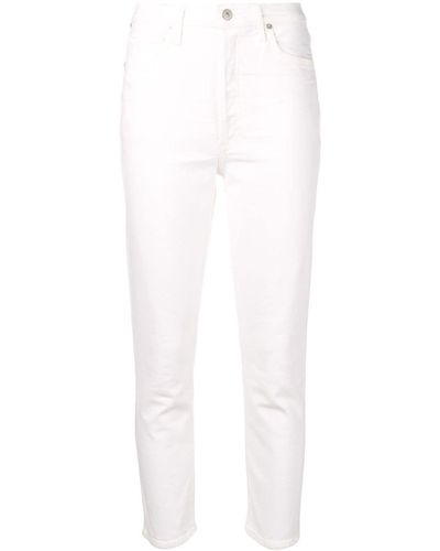 Citizens of Humanity Schmale Cropped-Jeans - Weiß