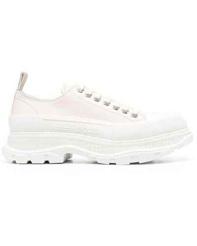 Alexander McQueen Zapatos Tread Slick con cordones - Blanco