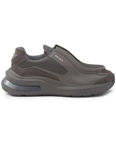 Prada Systeme 60mm Panelled Trainers - Grey