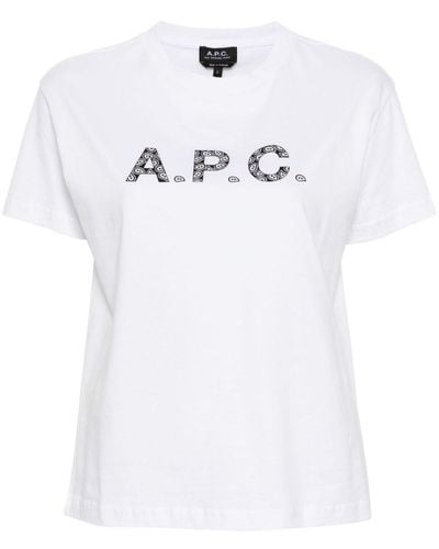 A.P.C. Logo-print T-shirt - White