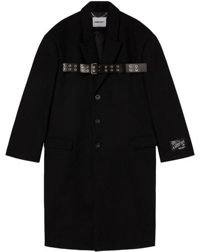 Ambush Belted Virgin-wool Coat - Black