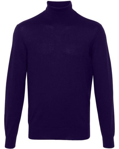 Ralph Lauren Purple Label Jersey con efecto cepillado - Azul