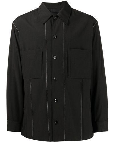 3.1 Phillip Lim Overhemd Met Verstelbare Kraag - Zwart