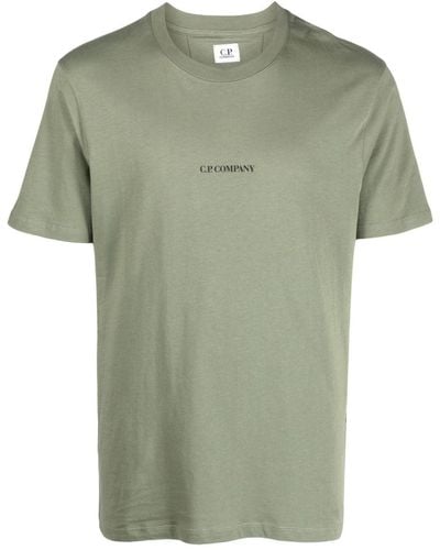 C.P. Company T-shirt en coton à logo imprimé - Vert