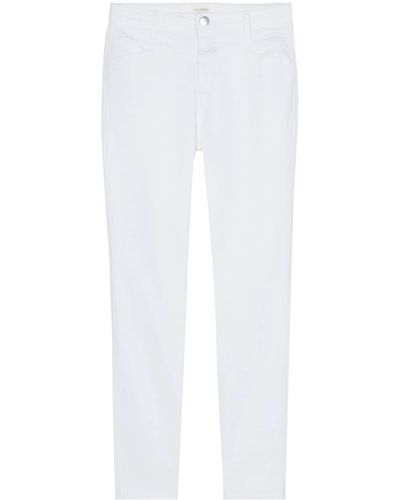 Closed Jeans skinny con applicazione logo - Bianco