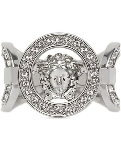 Versace Medusa '95 Crystal-embellished Ring - Gray