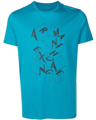 Armani Exchange ロゴ Tシャツ - ブルー