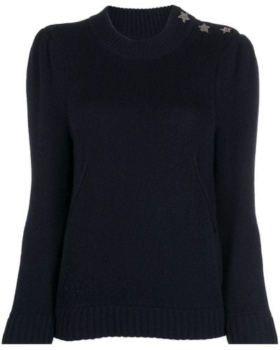 Zadig & Voltaire Betson Embellished Cashmere Sweater - Black