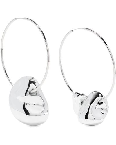 Cult Gaia Juno Brass Earrings - White