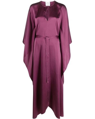 Forte Forte Tied-waist Silk Maxi Dress - Purple