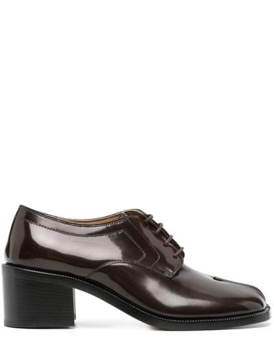 Maison Margiela Tabi 60mm Leather Oxford Shoes - Brown