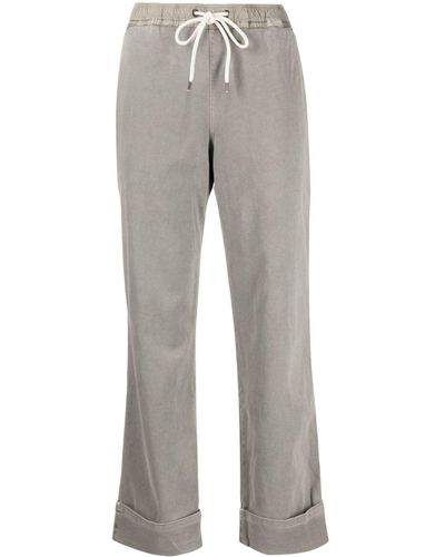 James Perse Drawstring-waist Straight-leg Pants - Gray