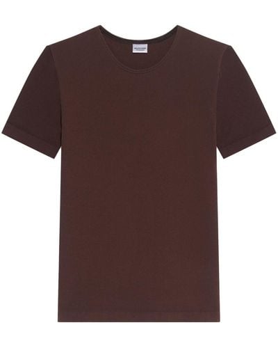 Balenciaga Camiseta corta con diseño stretch - Marrón