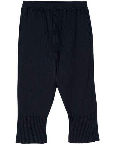CFCL Pantalon en maille à design nervuré - Bleu