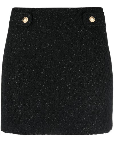 MICHAEL Michael Kors High-waisted Tweed Mini Skirt - Black